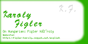 karoly figler business card